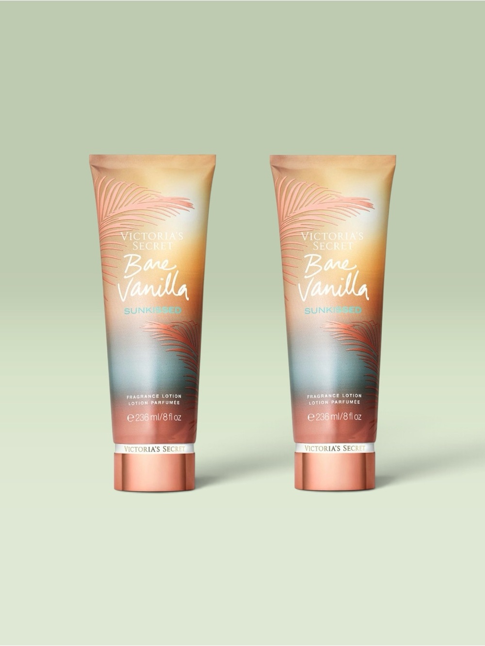 Victoria's Secret BARE VANILLA SUNKISSED Fragrance Lotion ~ 8 fl.oz. (Lot of 2)